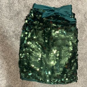 J crew Satin-bow paillette sequin skirt